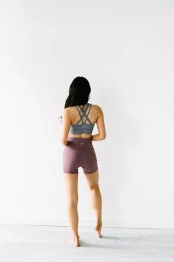 Maven Thread Criss Cross Sports Bra - Silver Glitter | MT SPORT