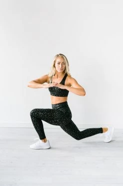 Maven Thread Courage Sports Bra - Black W/Brown Leopard | MT SPORT