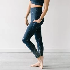 Maven Thread Inspire Leggings - Navy Moons | MT SPORT Bottoms