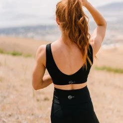 Maven Thread Mesh V-Neck Sports Bra - Black | MT SPORT