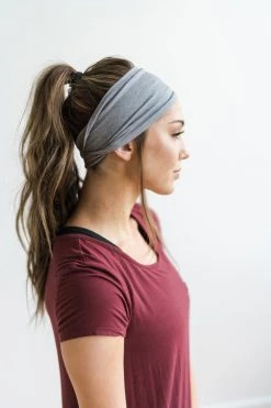 Maven Thread Grey - 4'' Headband Single 4" Headbands 6 Maven Thread Grey - 4'' Headband Single 4