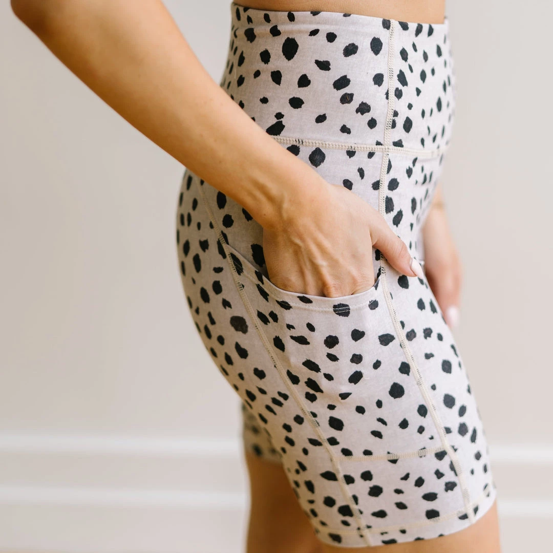 Maven Thread Biker Shorts - 8'' - Dalmatian | MT LUXE 3 Maven Thread Biker Shorts - 8'' - Dalmatian | MT LUXE