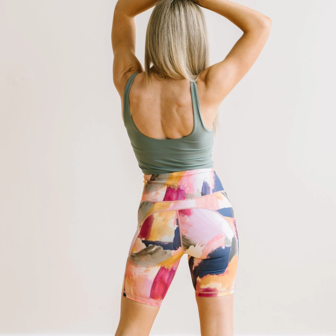 Maven Thread Biker Shorts - 8'' - Serenity | MT LUXE Bottoms 4 Maven Thread Biker Shorts - 8'' - Serenity | MT LUXE Bottoms