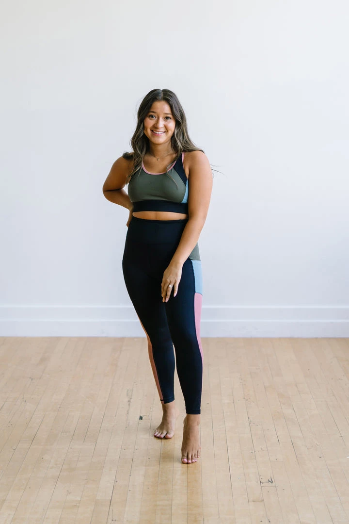 Maven Thread Inspire Leggings - Olive Colorblock | MT SPORT Bottoms 5 Maven Thread Inspire Leggings - Olive Colorblock | MT SPORT Bottoms