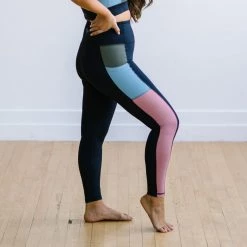 Maven Thread Inspire Leggings - Olive Colorblock | MT SPORT Bottoms
