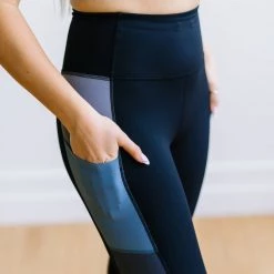 Maven Thread Inspire Leggings - Blue Colorblock | MT SPORT Bottoms