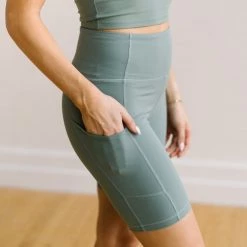 Maven Thread Bottoms Biker Shorts - 8'' - Sage | MT LUXE