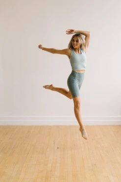 Maven Thread Bottoms Biker Shorts - 8'' - Sage | MT LUXE