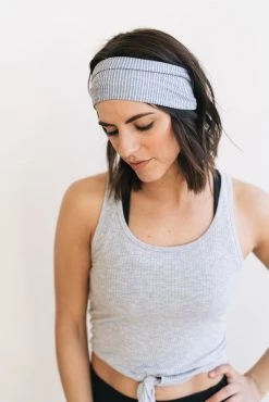 Maven Thread Navy Herringbone - 4'' Headband Single