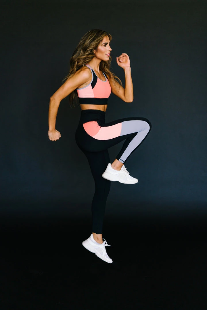 Maven Thread Tops Flex Sports Bra - Coral Colorblock | MT SPORT 5 Maven Thread Tops Flex Sports Bra - Coral Colorblock | MT SPORT