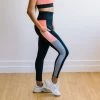 Maven Thread Inspire Leggings - Coral Colorblock | MT SPORT Bottoms