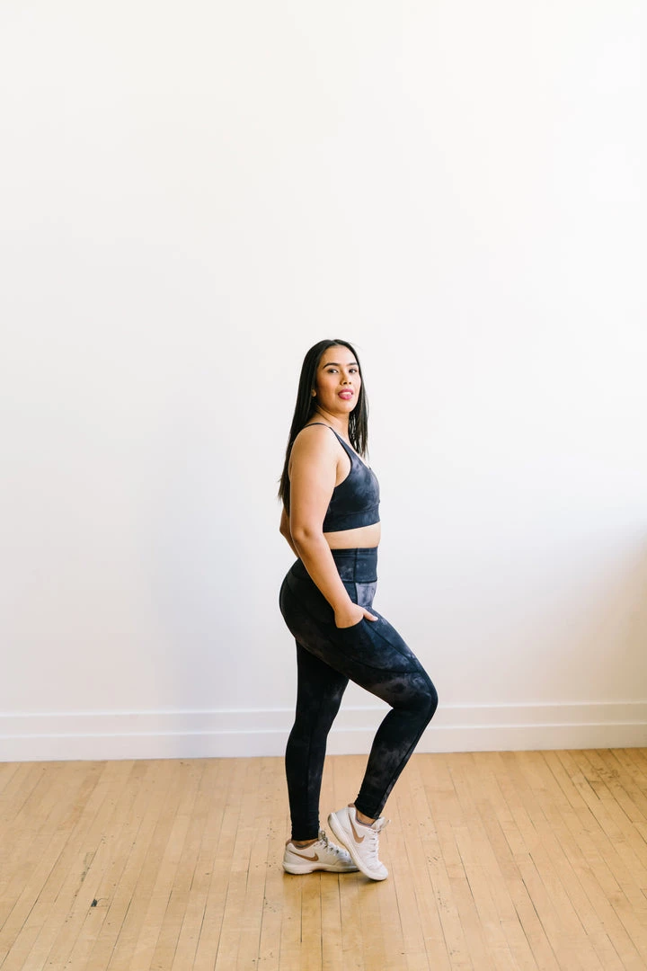 Maven Thread Fearless Sports Bra - Black Tie Dye | MT LUXE 10 Maven Thread Fearless Sports Bra - Black Tie Dye | MT LUXE