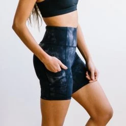 Maven Thread Bottoms Biker Shorts - 6'' - Black Tie Dye | MT LUXE